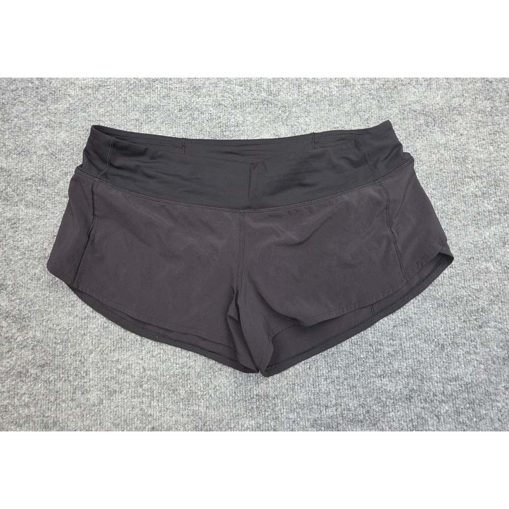 Lululemon Speed Up Low-Rise Lined Short 2.5 Size 10 Black Running Shorts
